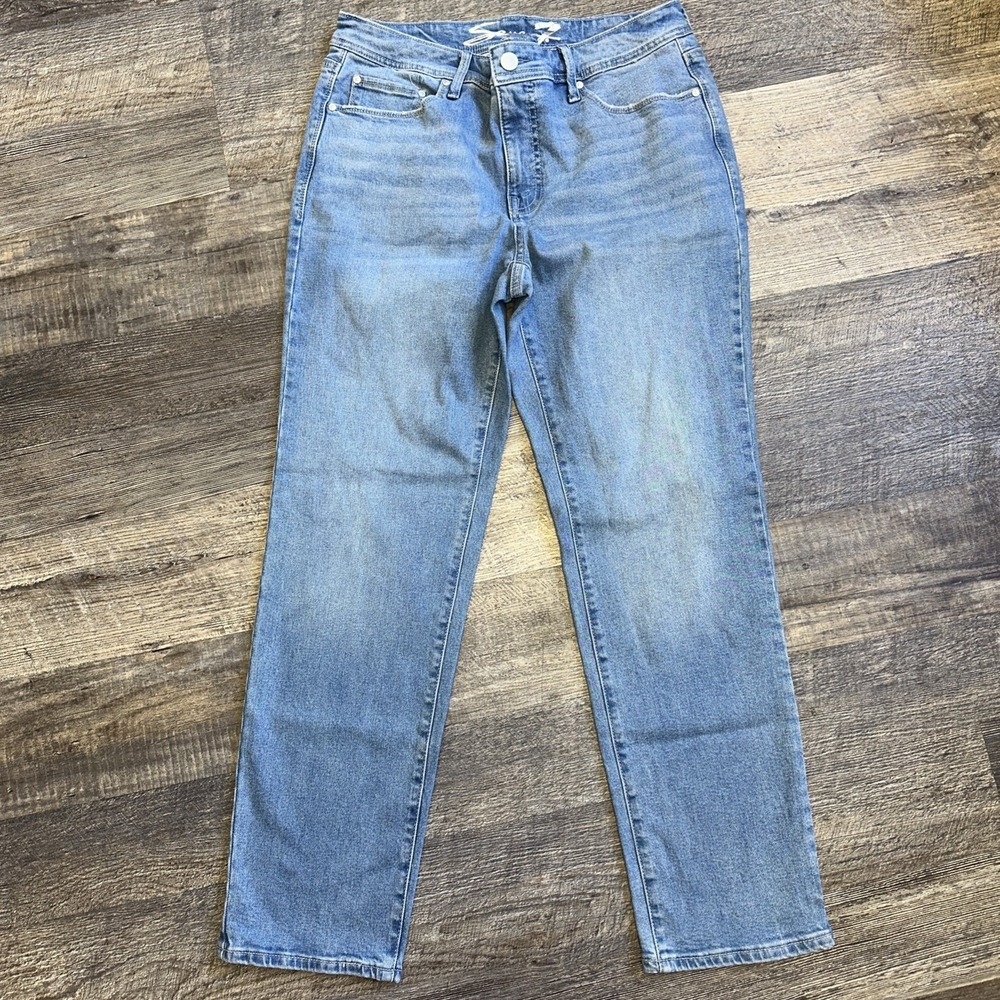Seven7 For All Mankind Style 1136951 Women Size 14 Straight Jeans 99% Cotton